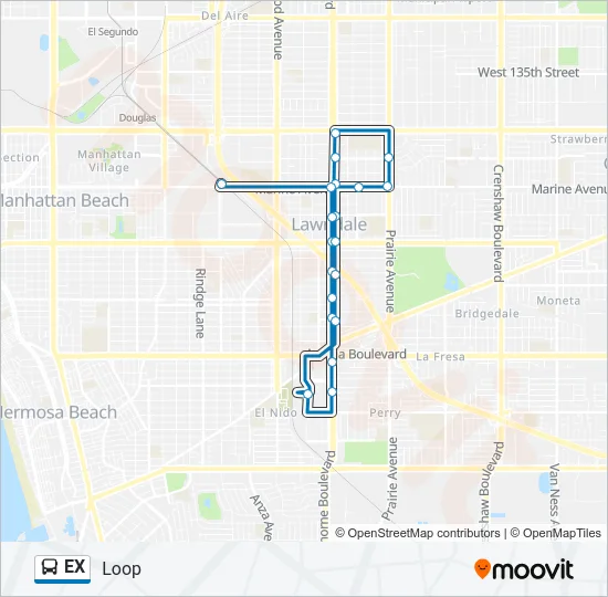 EX Bus Line Map