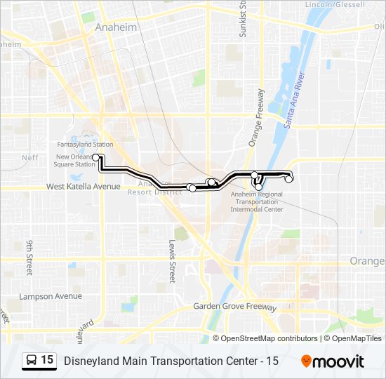 Mapa de 15 de autobús