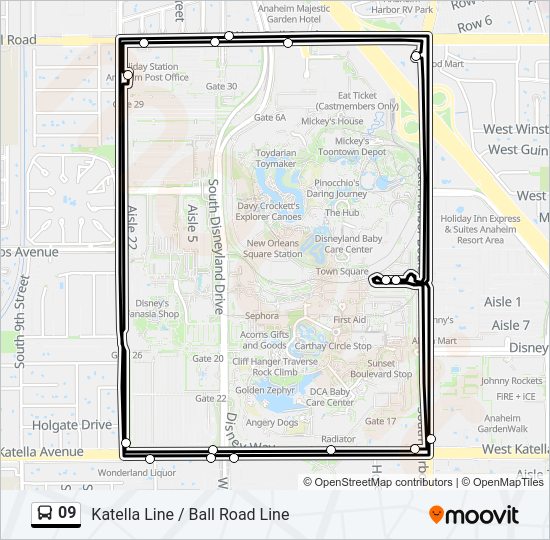 Mapa de 09 de autobús