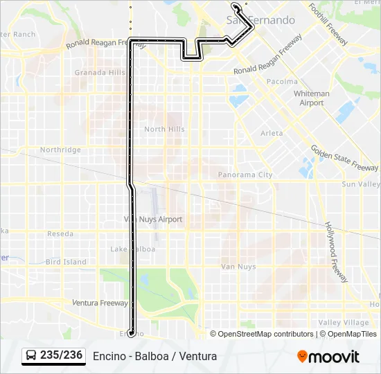 235/236 Bus Line Map