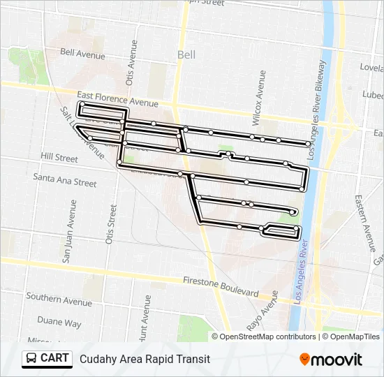 CART Bus Line Map