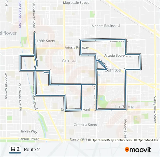 2 Bus Line Map