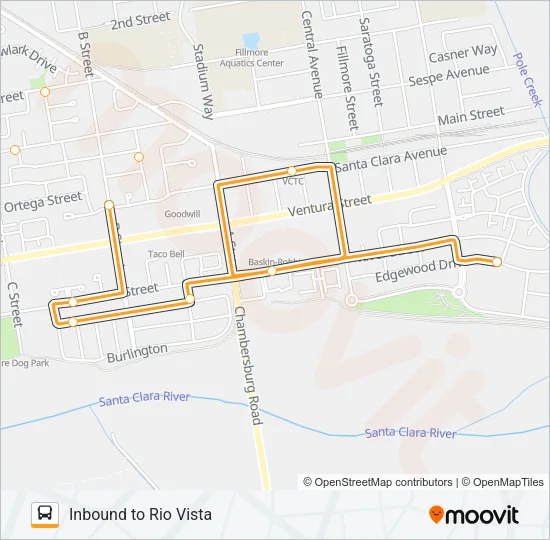 A.M. RIO VISTA Bus Line Map