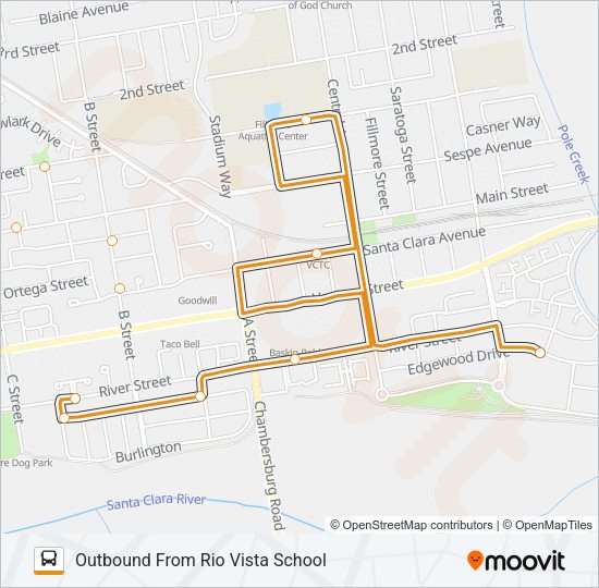 P.M. RIO VISTA TRIPPER Bus Line Map