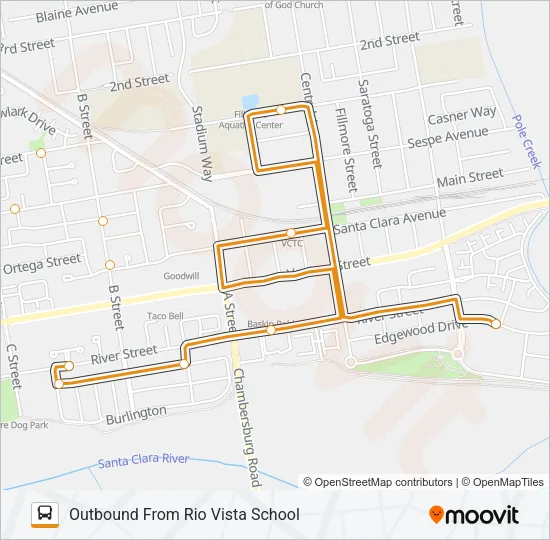 P.M. RIO VISTA TRIPPER Bus Line Map
