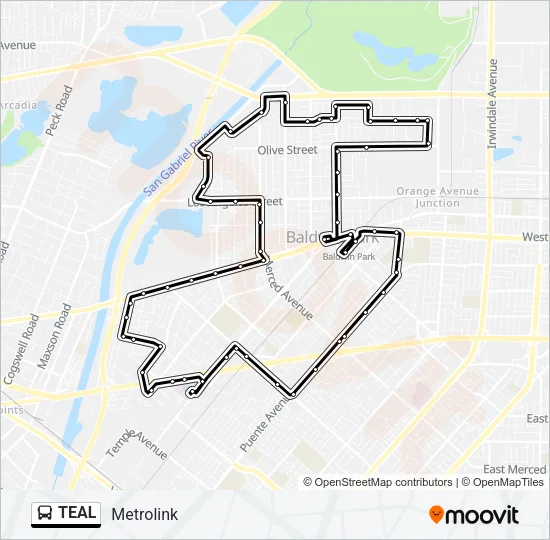 TEAL Bus Line Map