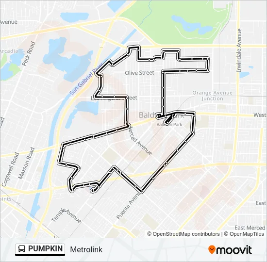 PUMPKIN Bus Line Map