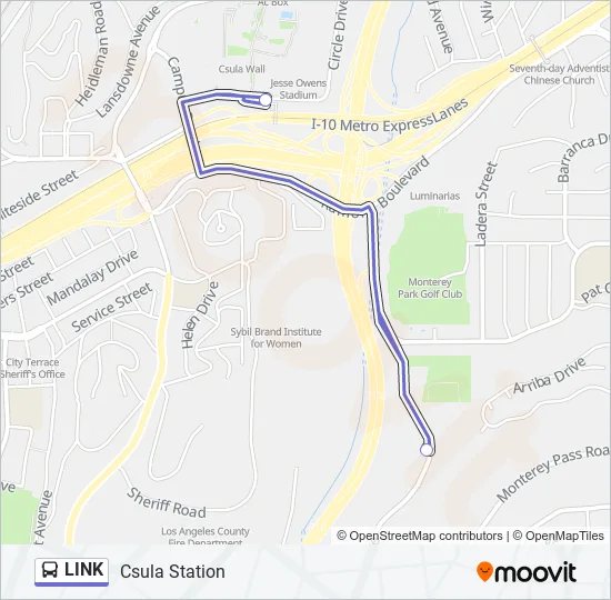 LINK Bus Line Map