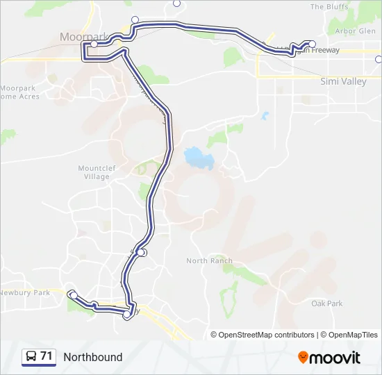 71 Bus Line Map