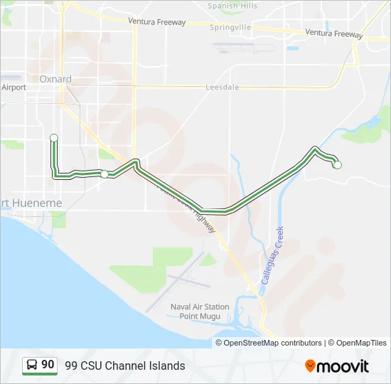 90 Bus Line Map