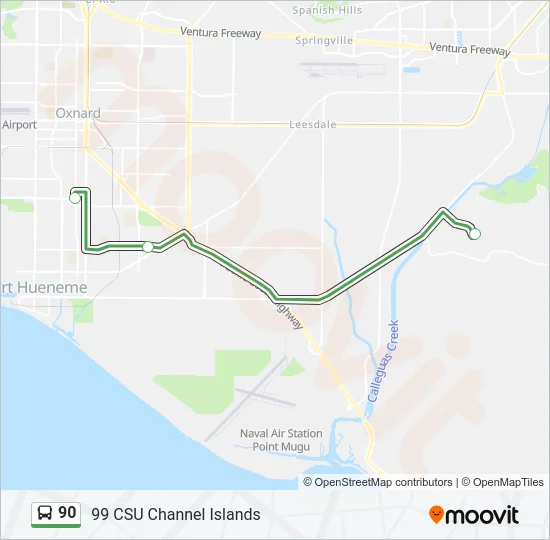90 Bus Line Map