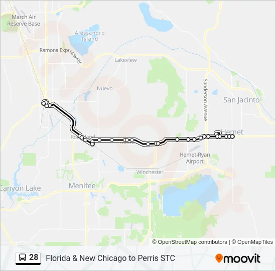 28 Bus Line Map