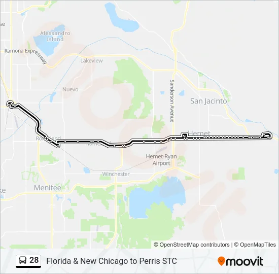 28 Bus Line Map