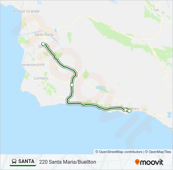 SANTA Bus Line Map