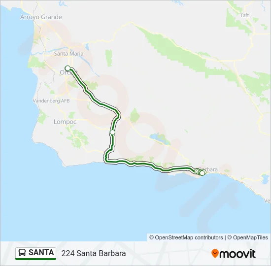 SANTA Bus Line Map