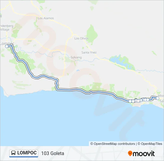 LOMPOC Bus Line Map