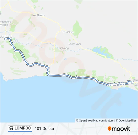 LOMPOC Bus Line Map