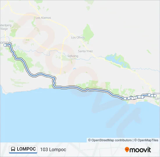 LOMPOC Bus Line Map