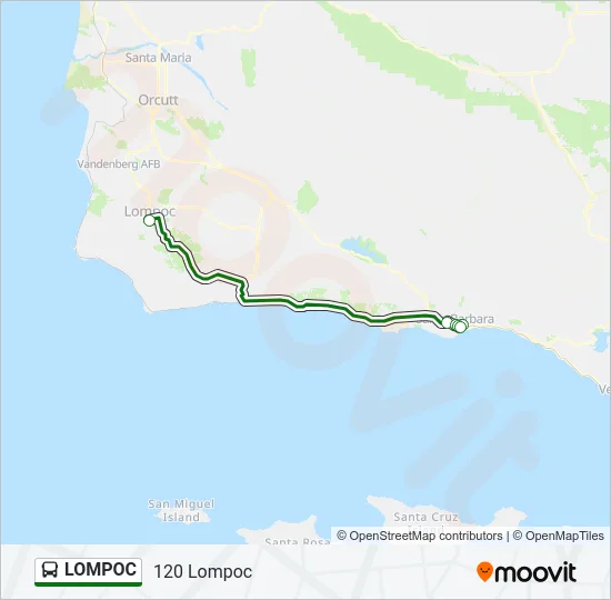 LOMPOC Bus Line Map
