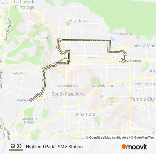 33 Bus Line Map