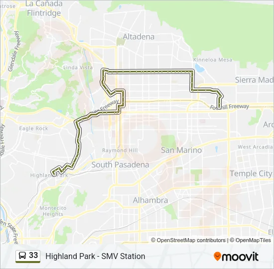 33 Bus Line Map
