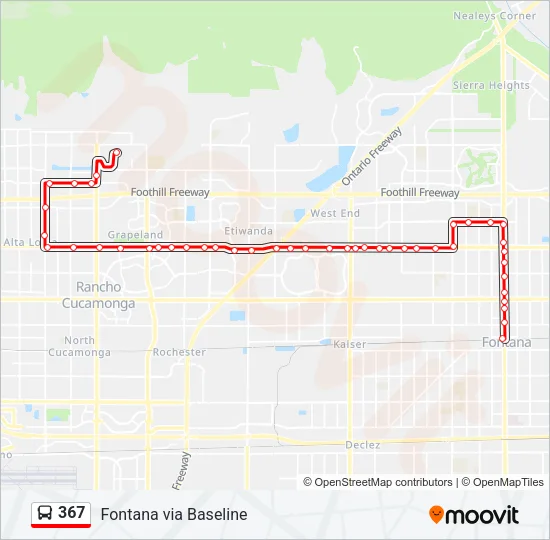 367 Bus Line Map