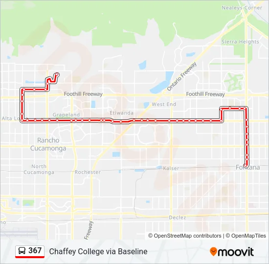 367 Bus Line Map