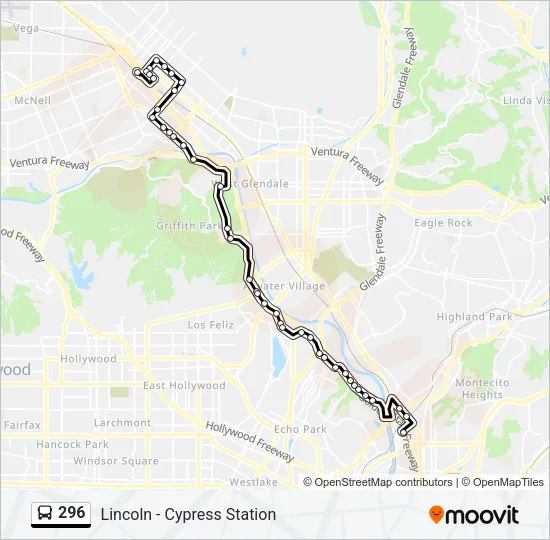 296 Bus Line Map