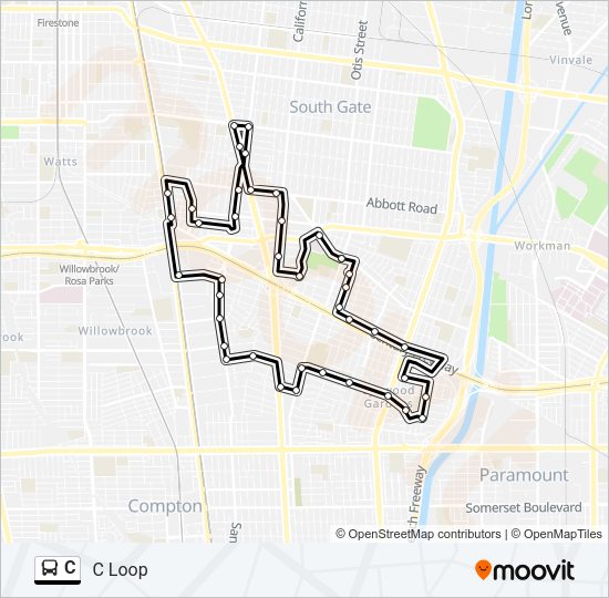 C Bus Line Map
