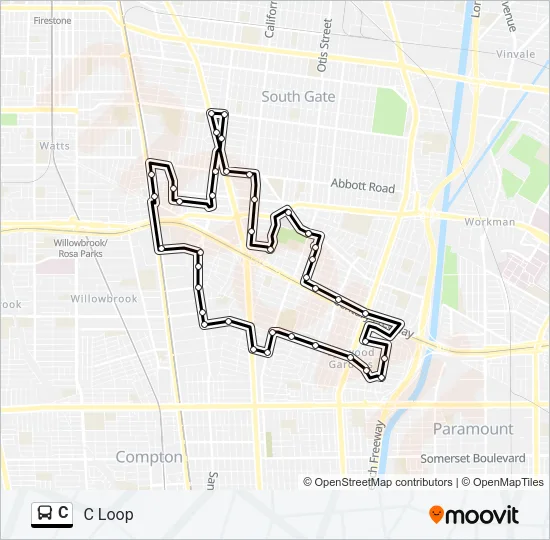 C Bus Line Map