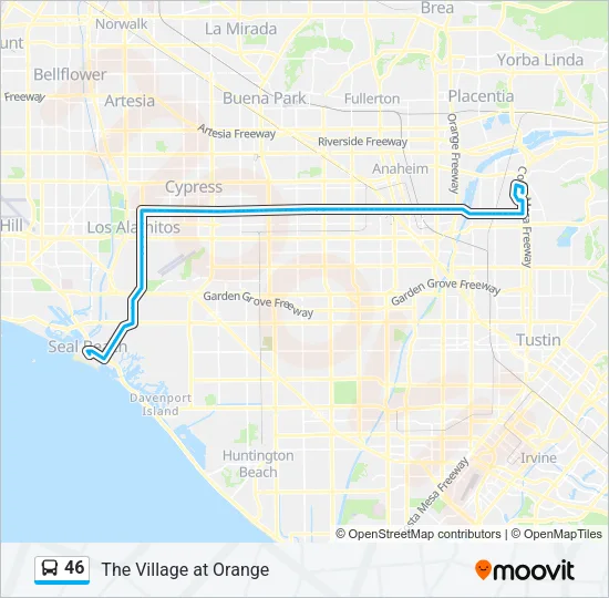 46 Bus Line Map
