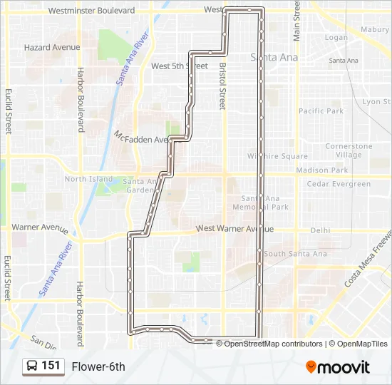 151 Bus Line Map