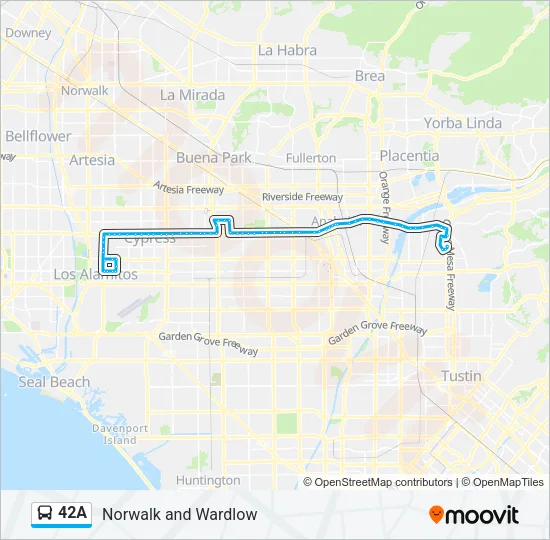42A Bus Line Map