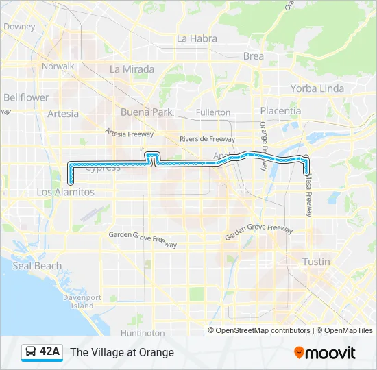 42A Bus Line Map
