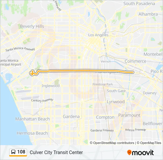 108 Bus Line Map