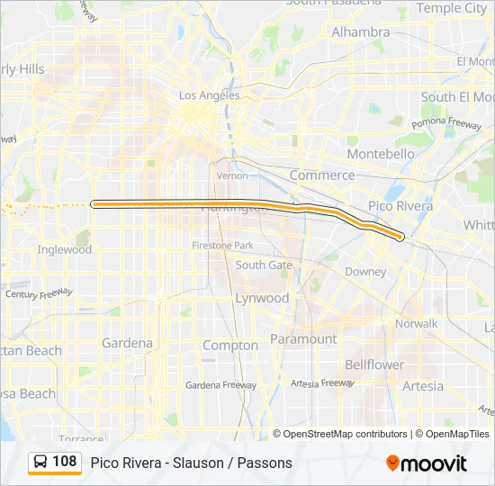 108 Bus Line Map