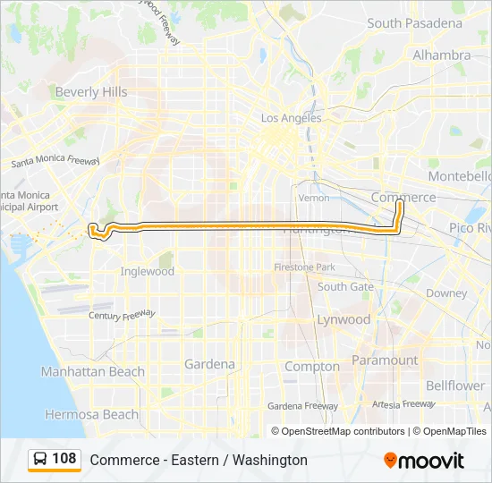 108 Bus Line Map