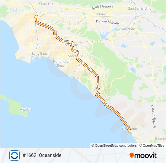 OC LINE Train Line Map