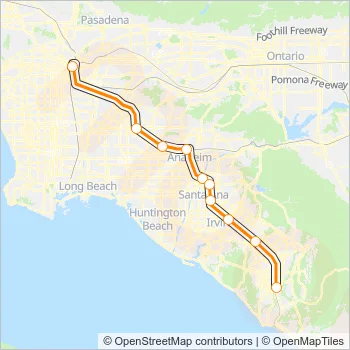 OC LINE Train Line Map