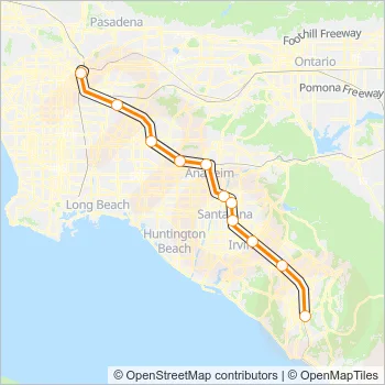 OC LINE Train Line Map