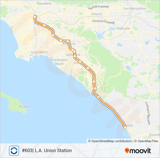 OC LINE Train Line Map