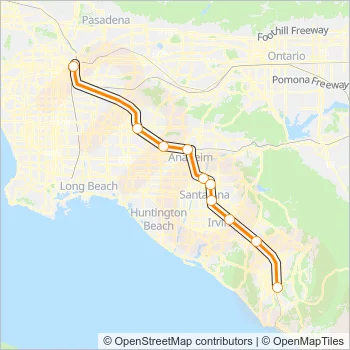 OC LINE Train Line Map