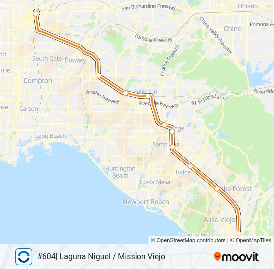 OC LINE Train Line Map