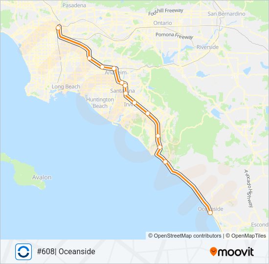 OC LINE Train Line Map
