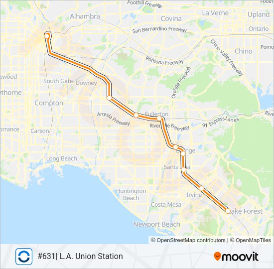 OC LINE Train Line Map