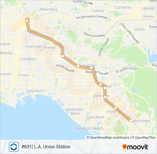 OC LINE Train Line Map