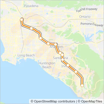 OC LINE Train Line Map
