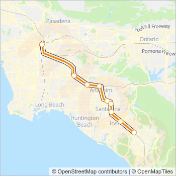 OC LINE Train Line Map