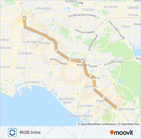 OC LINE Train Line Map