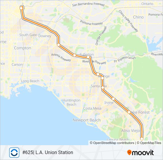 OC LINE Train Line Map